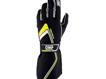 OMP Tecnica Gloves My2021 Black Yellow - Size S (Fia 8856-2018) For Cheap