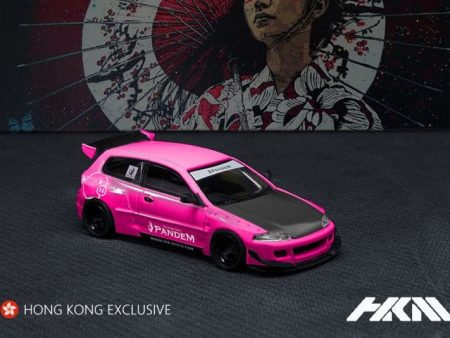 1 64 HKM Honda Civic EG6 Pandem Rocket Bunny Pink Cheap