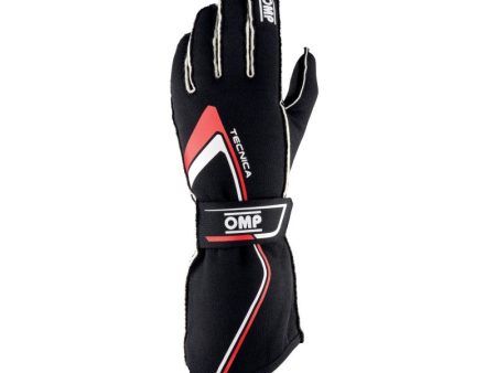 OMP Tecnica Gloves My2021 Black Red - Size L (Fia 8856-2018) Fashion