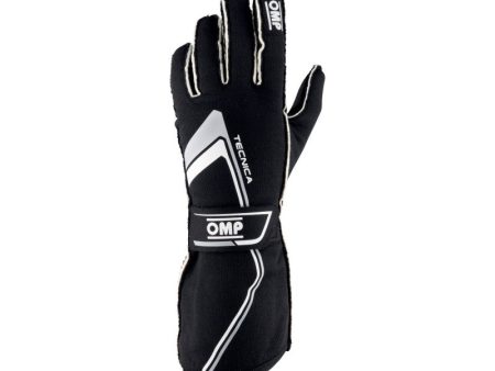 OMP Tecnica Gloves My2021 Black White - Size S (Fia 8856-2018) Cheap