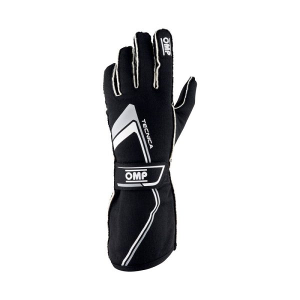 OMP Tecnica Gloves My2021 Black White - Size M (Fia 8856-2018) Discount