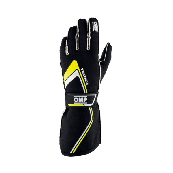 OMP Tecnica Gloves My2021 Black Yellow - Size L (Fia 8856-2018) Supply