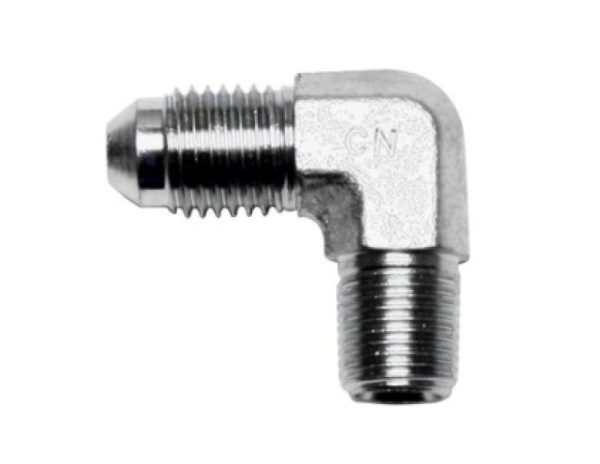 Wilwood 90 Deg Elbow Fitting -4 AN NPT Male to 1 8-27 Hot on Sale