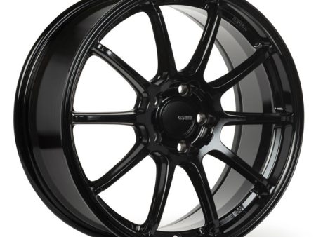 Enkei Triumph 18x8 5x100 45mm Offset 72.6mm Bore Gloss Black Wheel Online now